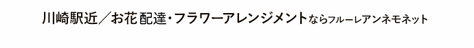 川崎駅近／お花配達・フラワーアレンジメントならフルーレアンネモネット