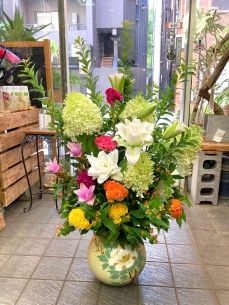 グリーン系でカラフルに